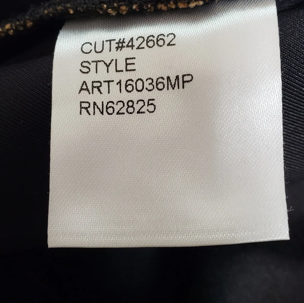 Tadashi Shoji Kami Dress Black & Gold  Knee length Sleeveless Size 6 Petite - Picture 15 of 16